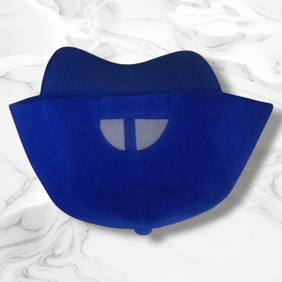 Women's Blue Rhinestone Studded Velcro-Back Baseball Cap/Hat - Picture 4 of 4